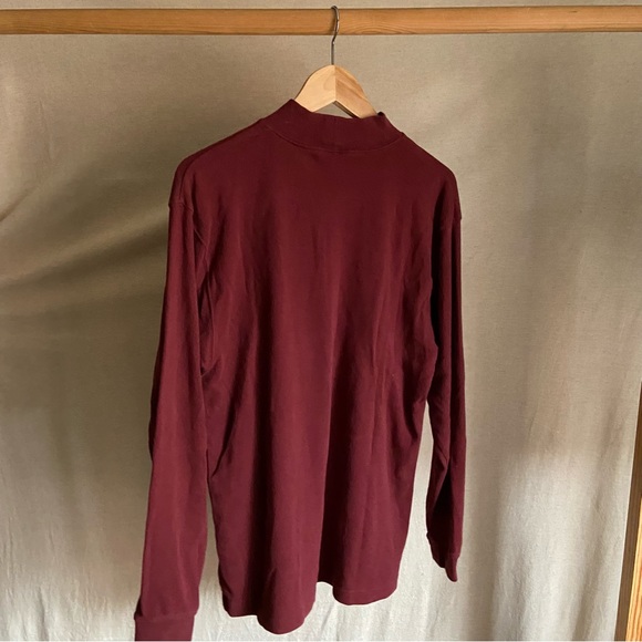 Cotton Maroon Mock Neck - Picture 6 of 6